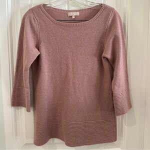 Benedetta B Italy Blush Pink Merino Wool Cashmere Sweater S